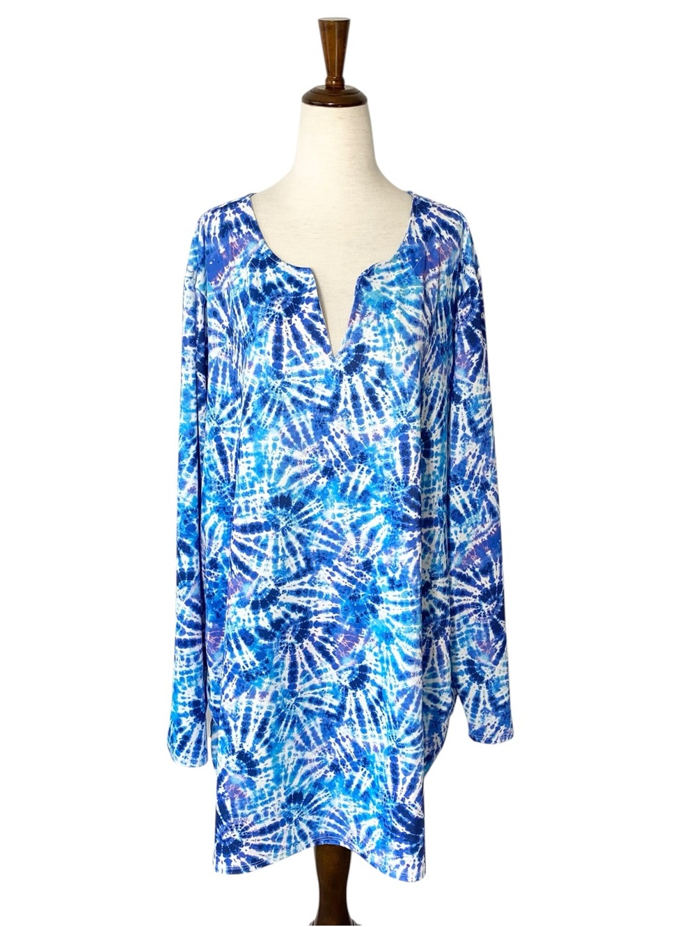 SWIMSUITS FOR ALL Tie Dye Swim Dress Coverup
